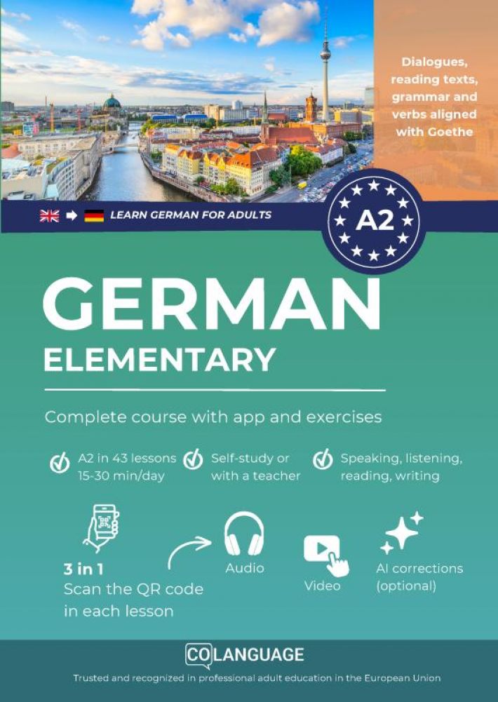 Learn German A2 elementary: complete course with app and exercises
