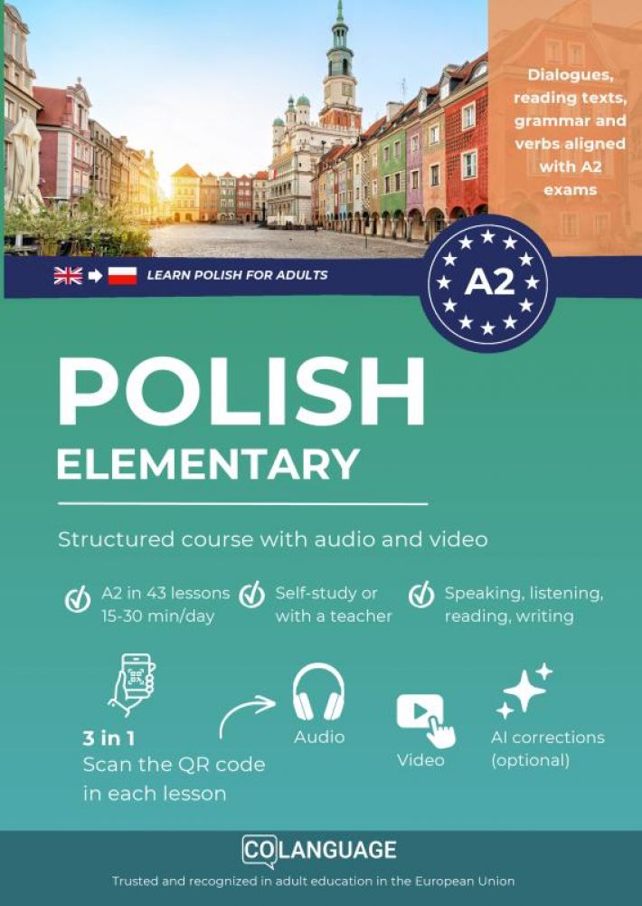 Learn Polish A2 elementary. Structured course with audio and video