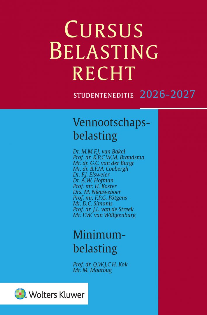 Cursus Belastingrecht Vennootschapsbelasting