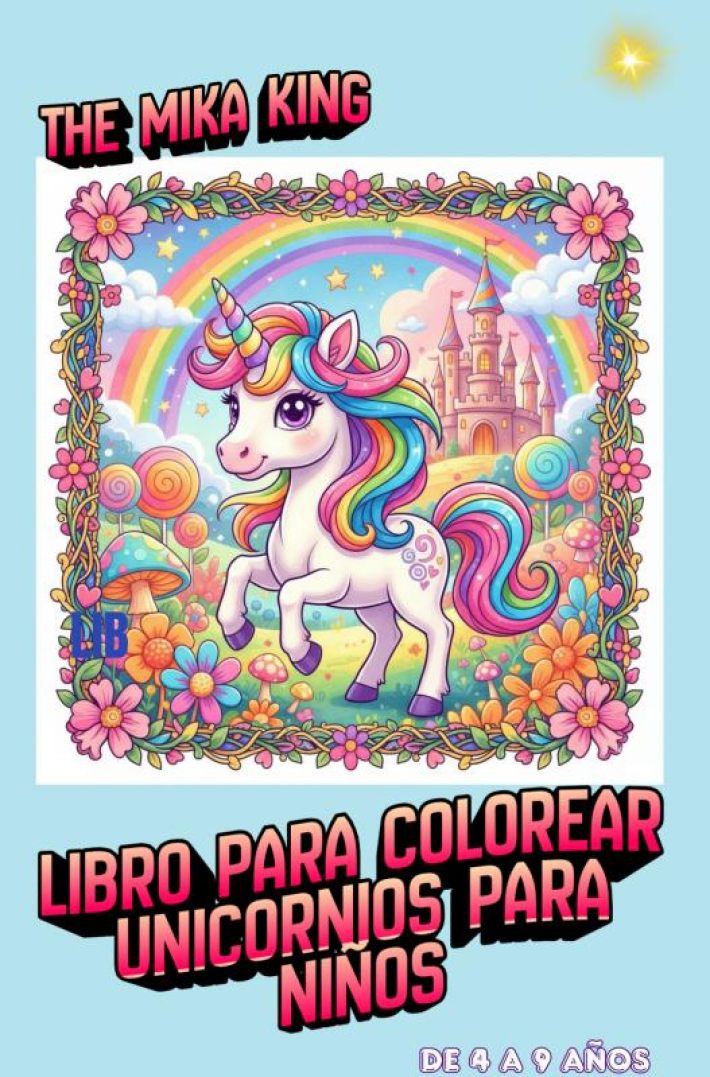 Libro para colorear unicornios para niños The Mika King: Libro para colorear unicornios para niños The Mika King De 4 A 9 Año