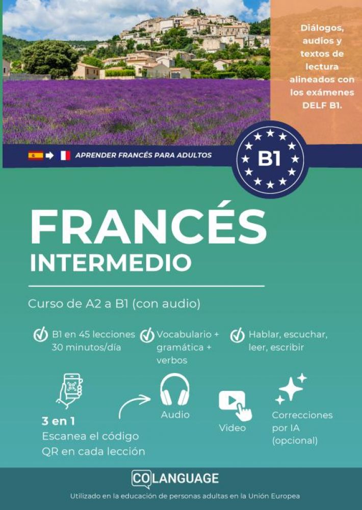 Aprender francés B1 intermedio. Curso de A2 a B1 (con audio)