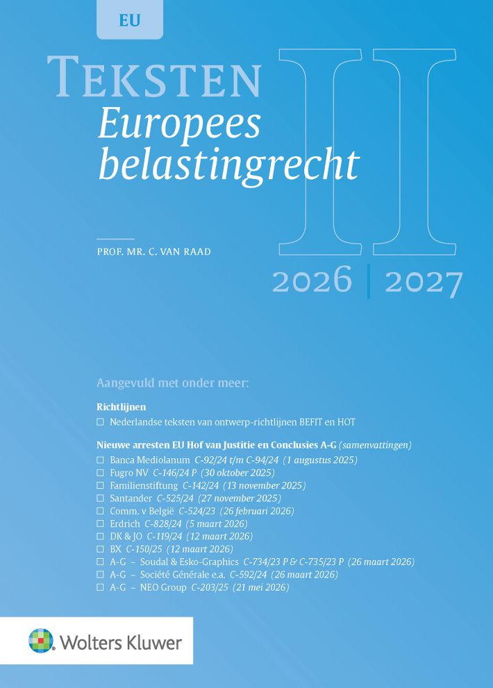 Teksten Europees belastingrecht