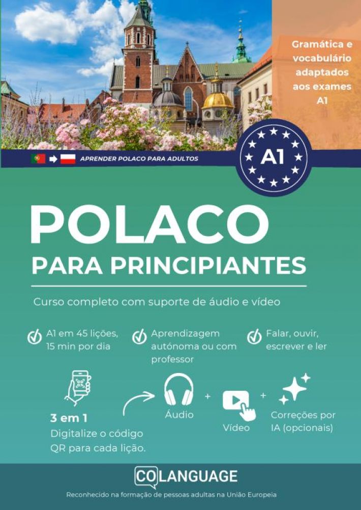 Aprender polaco A1 para principiantes. Curso completo com suporte de áudio e vídeo