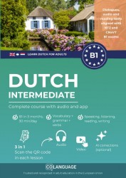 Learn Dutch B1 intermediate. Complete course from A2 to B1 (audio included)