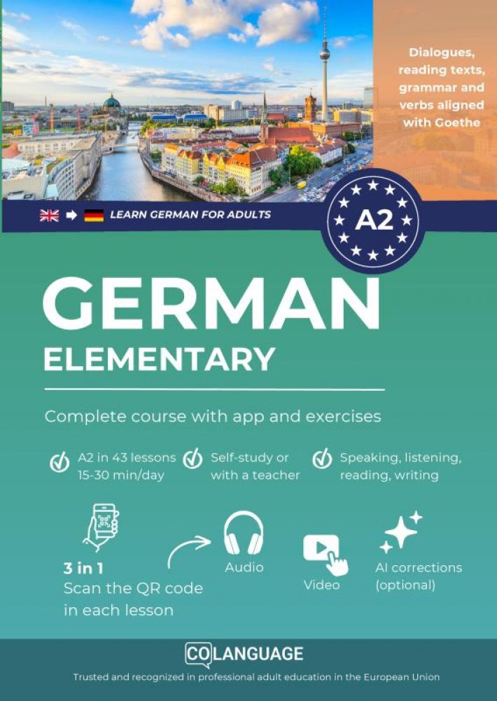 Learn German A2 elementary: complete course with app and exercises