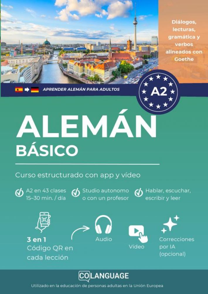 Aprender alemán A2 básico: curso estructurado con app y vídeo