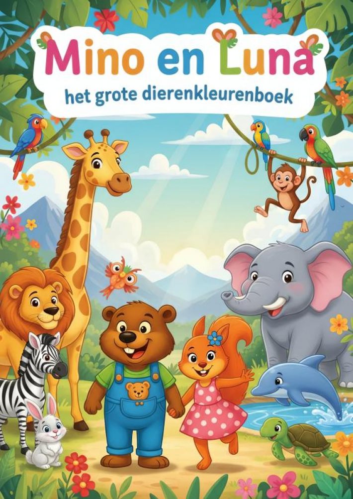 Mino en Luna Het grote dierenkleurboek Mino en Luna Het grote dierenkleurboek