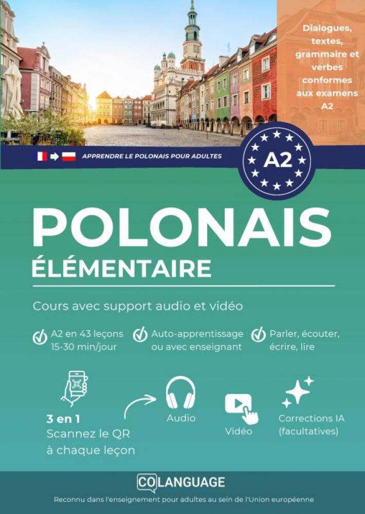Apprendre le polonais A2 élémentaire. Cours avec support audio et vidéo