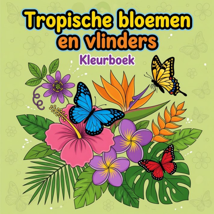 Tropische bloemen en vlinders
