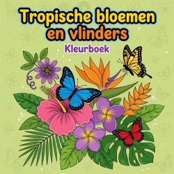 Tropische bloemen en vlinders