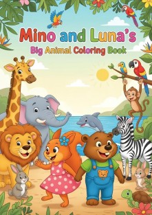 Mino and Luna’s Big Animal Coloring Book