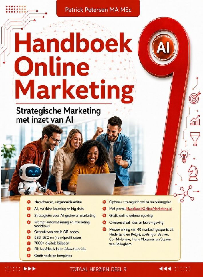 Handboek Online Marketing 9 + bijlagen, cases, AI prompts, oefensysteem Handboek Online Marketing 9 + bijlagen, cases, AI prompts, oefensysteem