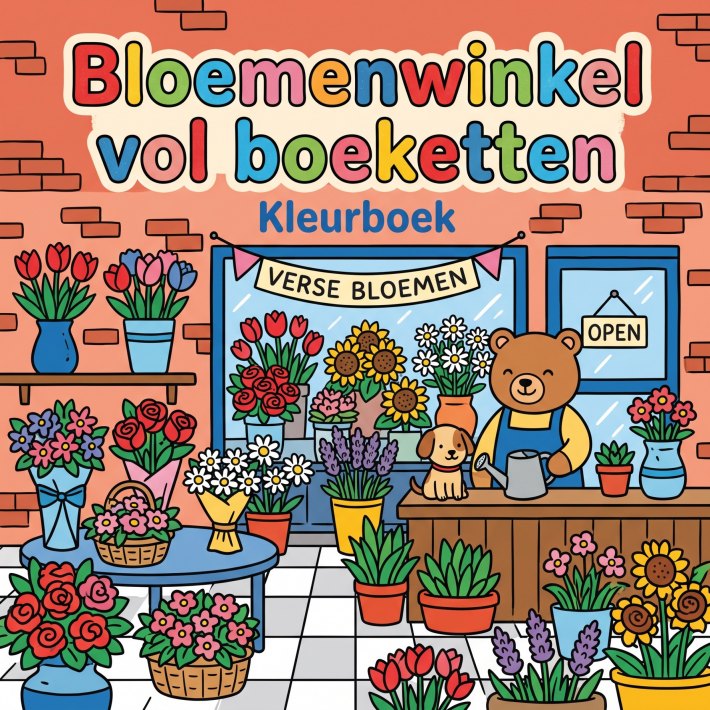 Bloemenwinkel vol boeketten