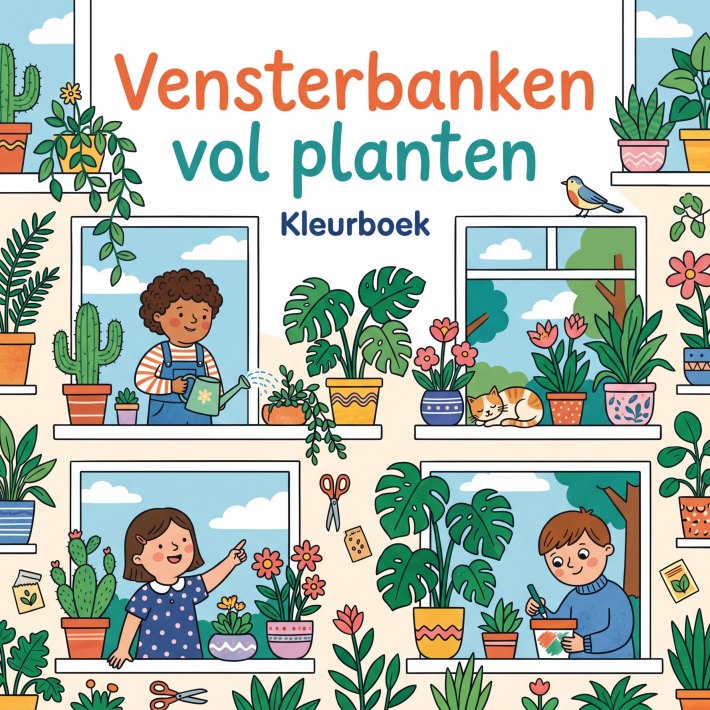 Vensterbanken vol planten