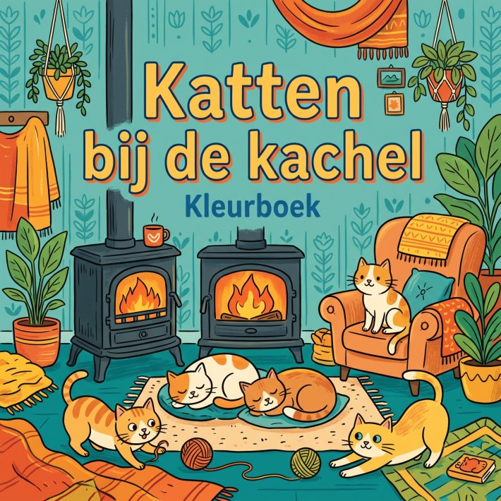 Katten bij de kachel