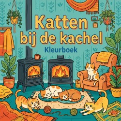 Katten bij de kachel