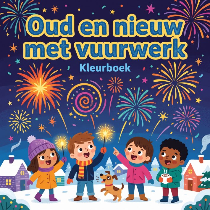 Oud en nieuw met vuurwerk