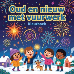 Oud en nieuw met vuurwerk