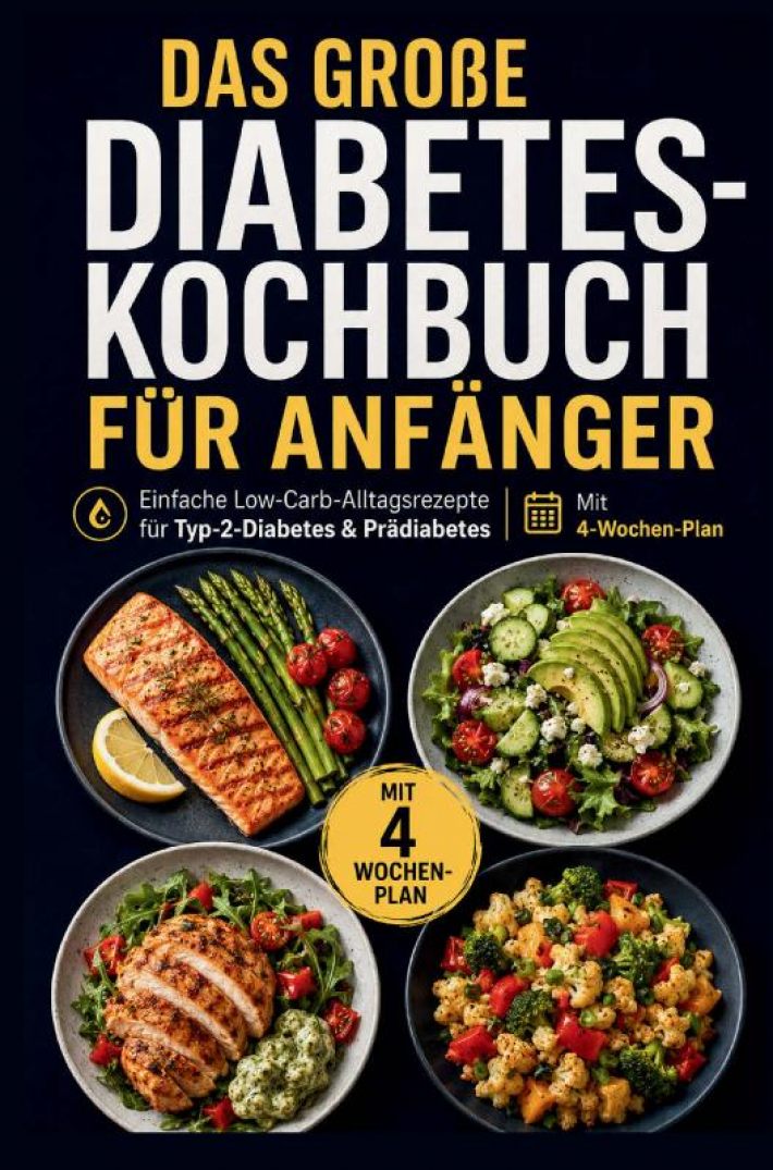 Das große Diabetes-Kochbuch für Anfänger: Einfache Low-Carb-Alltagsrezepte für Typ-2-Diabetes & Prädiabetes | Mit 4-Wochen-Plan Das große Diabetes-Kochbuch für Anfänger: Einfache Low-Carb-Alltagsrezepte für Typ-2-Diabetes & Prädiabetes | Mit 4-Wochen-Plan