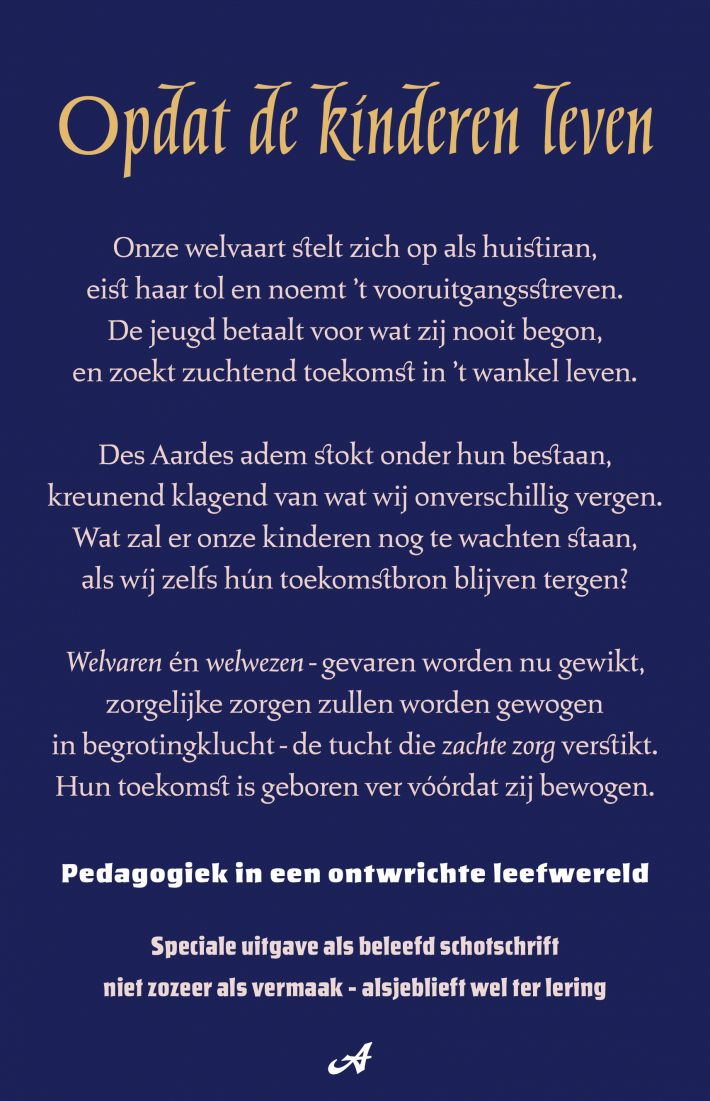 Opdat de kinderen leven Opdat de kinderen leven