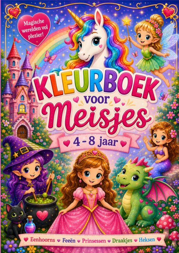 Kleurboek voor meisjes van 4 tot 8 jaar