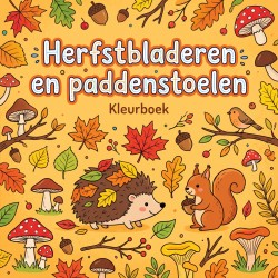 Herfstbladeren en paddenstoelen