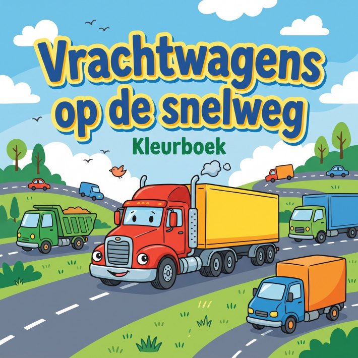 Vrachtwagens op de snelweg