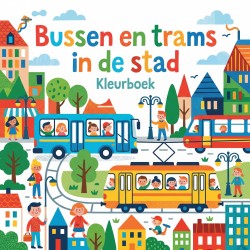 Bussen en trams in de stad