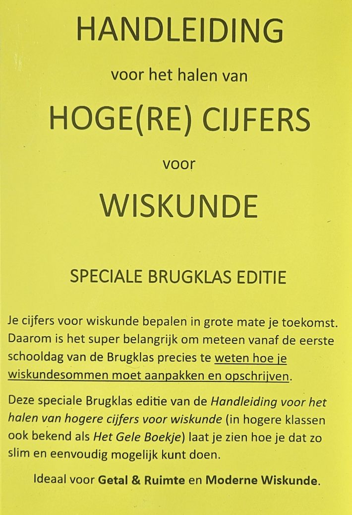 Handleiding voor het halen van hoge cijfers voor wiskunde
