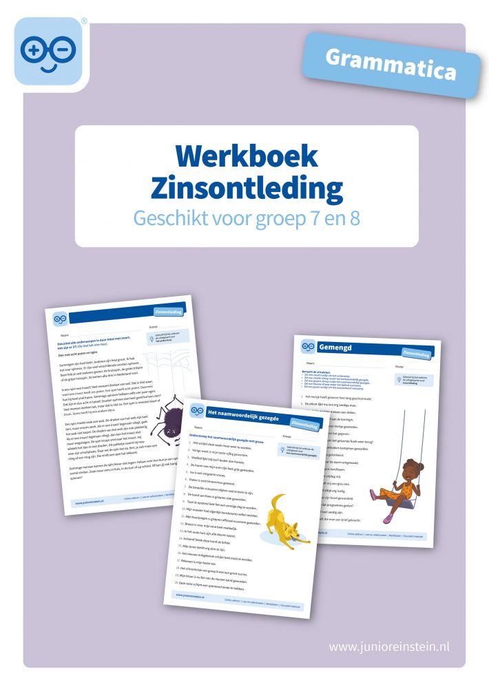 Werkboek Grammatica Zinsontleding voor groep 7 en 8