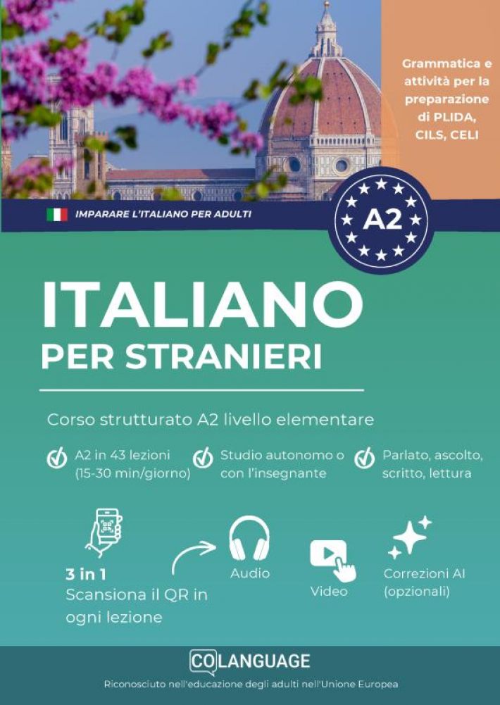 Italiano per stranieri: corso strutturato A2 livello elementare