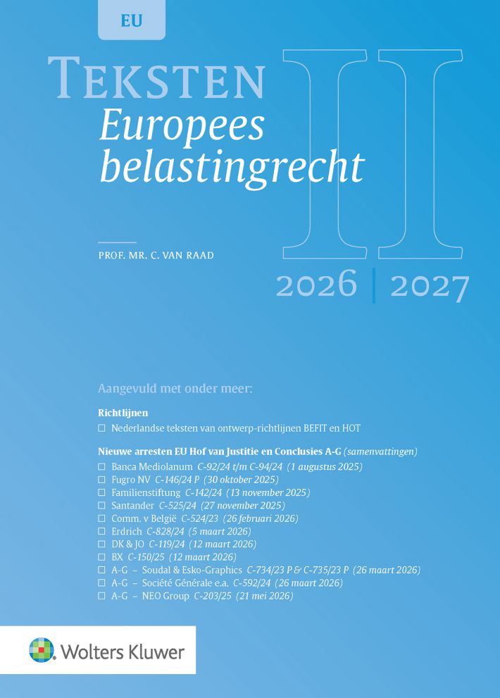 Teksten Europees belastingrecht