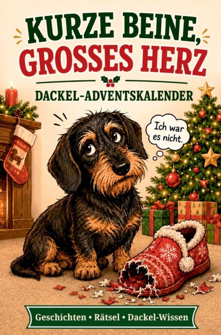 Kurze Beine, großes Herz: Der Dackel-Adventskalender – 24 Tage voller Geschichten, Witze, Rätsel und Dackel-Wissen