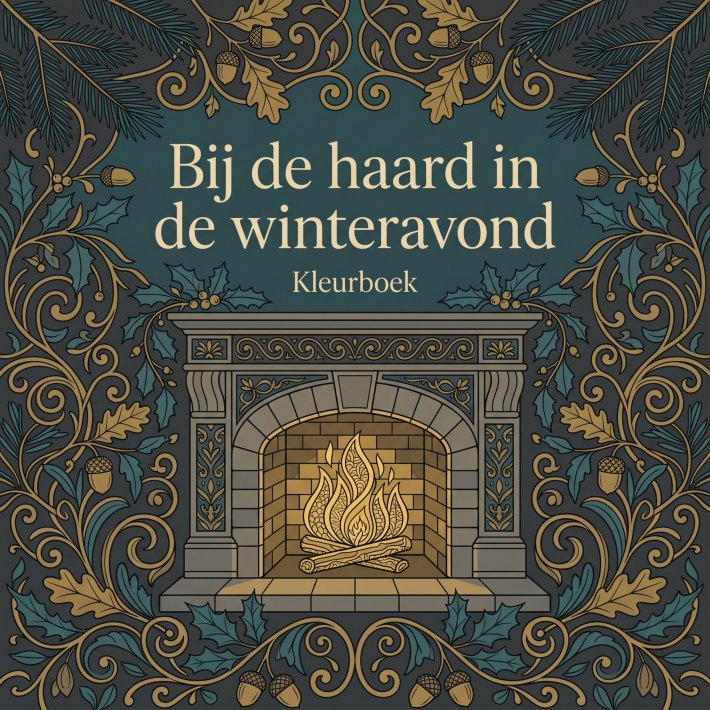Bij de haard in de winteravond