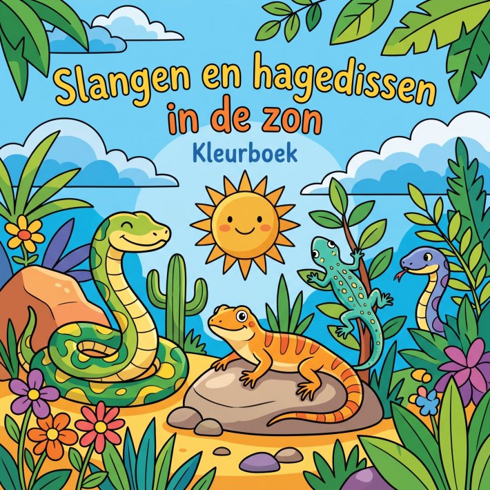 Slangen en hagedissen in de zon