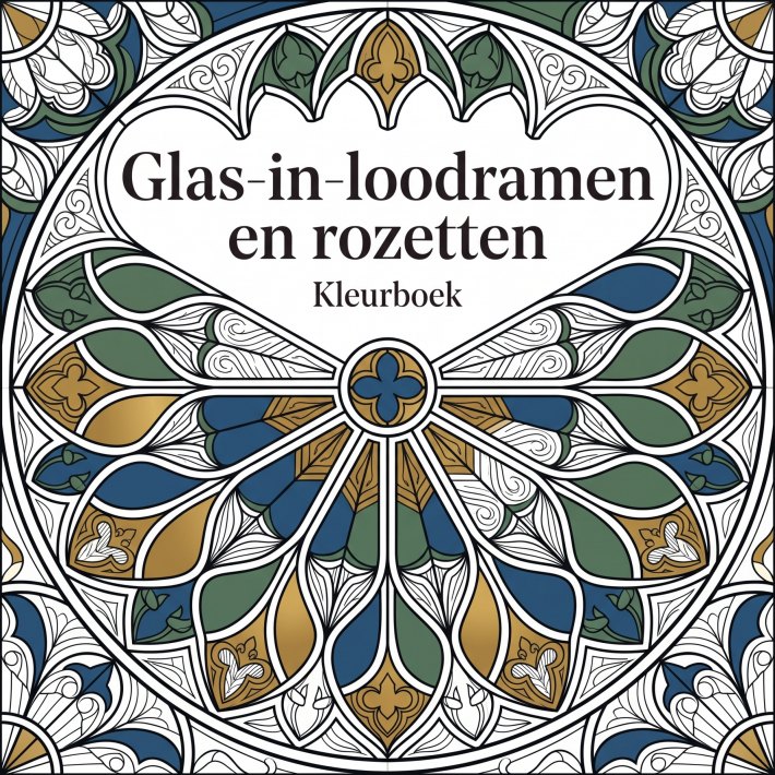 Glas-in-loodramen en rozetten
