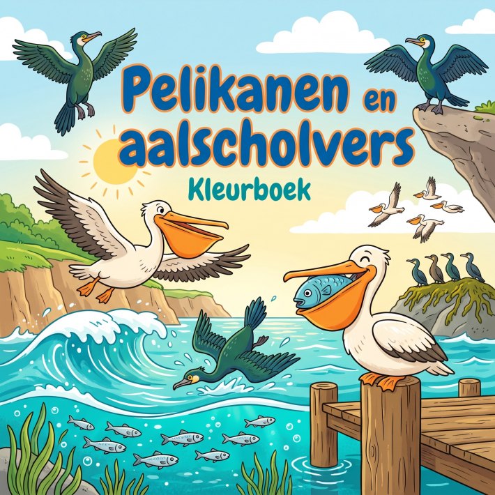 Pelikanen en aalscholvers
