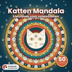 Katten mandala kleurboek