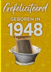 Gefeliciteerd geboren in 1948 set van 4 Gefeliciteerd geboren in 1948 set van 4