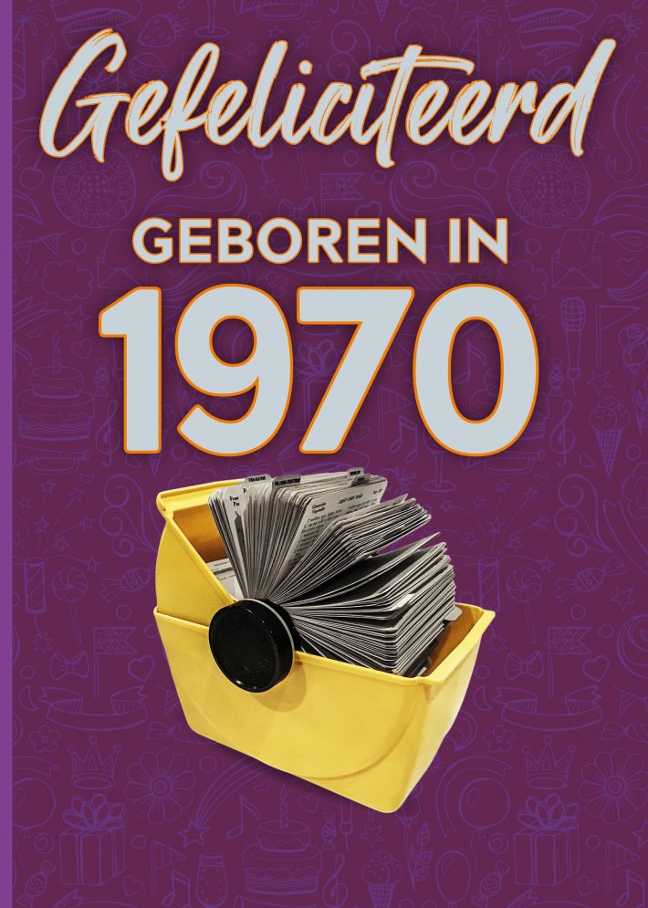 Gefeliciteerd geboren in 1970 set van 4