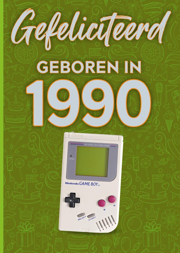 Gefeliciteerd geboren in 1990 set van 4 Gefeliciteerd geboren in 1990 set van 4