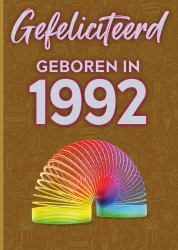 4x Felicitatieboekje 1992 +4x envelop
