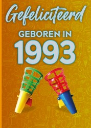 4x Felicitatieboekje 1993 +4x envelop