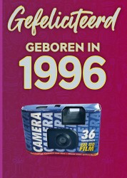 4x Felicitatieboekje 1996 +4x envelop