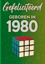 4x Felicitatieboekje 1980 + 4x envelop