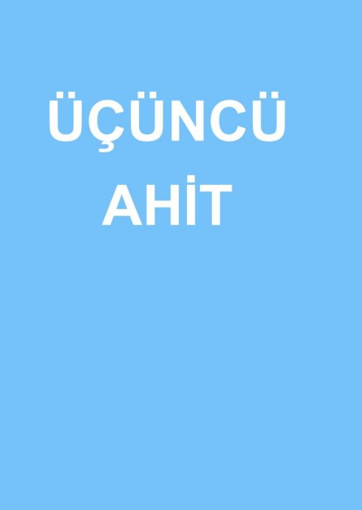 ÜÇÜNCÜ AHİT