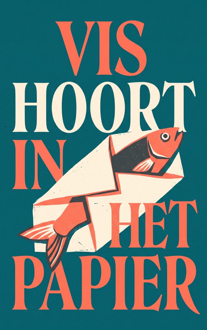 Vis hoort in het papier