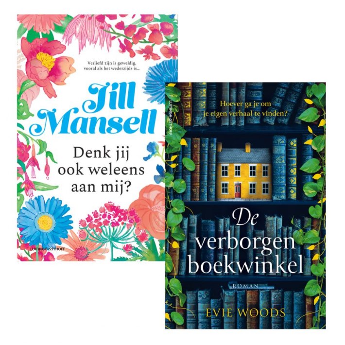Boekenset Denk jij ook weleens aan mij? en De verborgen boekwinkel Boekenset Denk jij ook weleens aan mij? en De verborgen boekwinkel