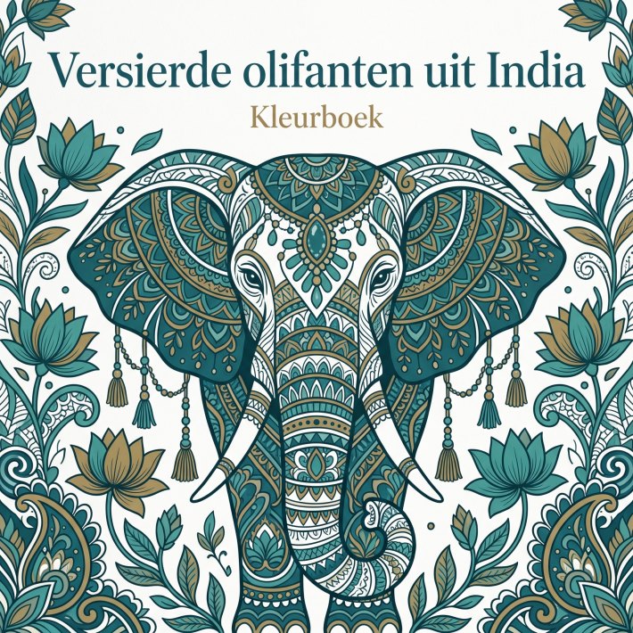 Versierde olifanten uit India