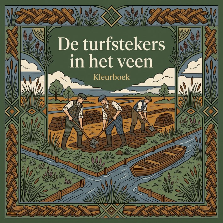 De turfstekers in het veen